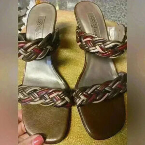 Brighton Fiji Sandals Size 7Taupe & Red